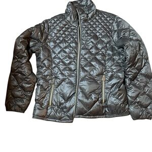 Michael Kors Down Filled Packable Quilted Muted Olive Jacket Size XL